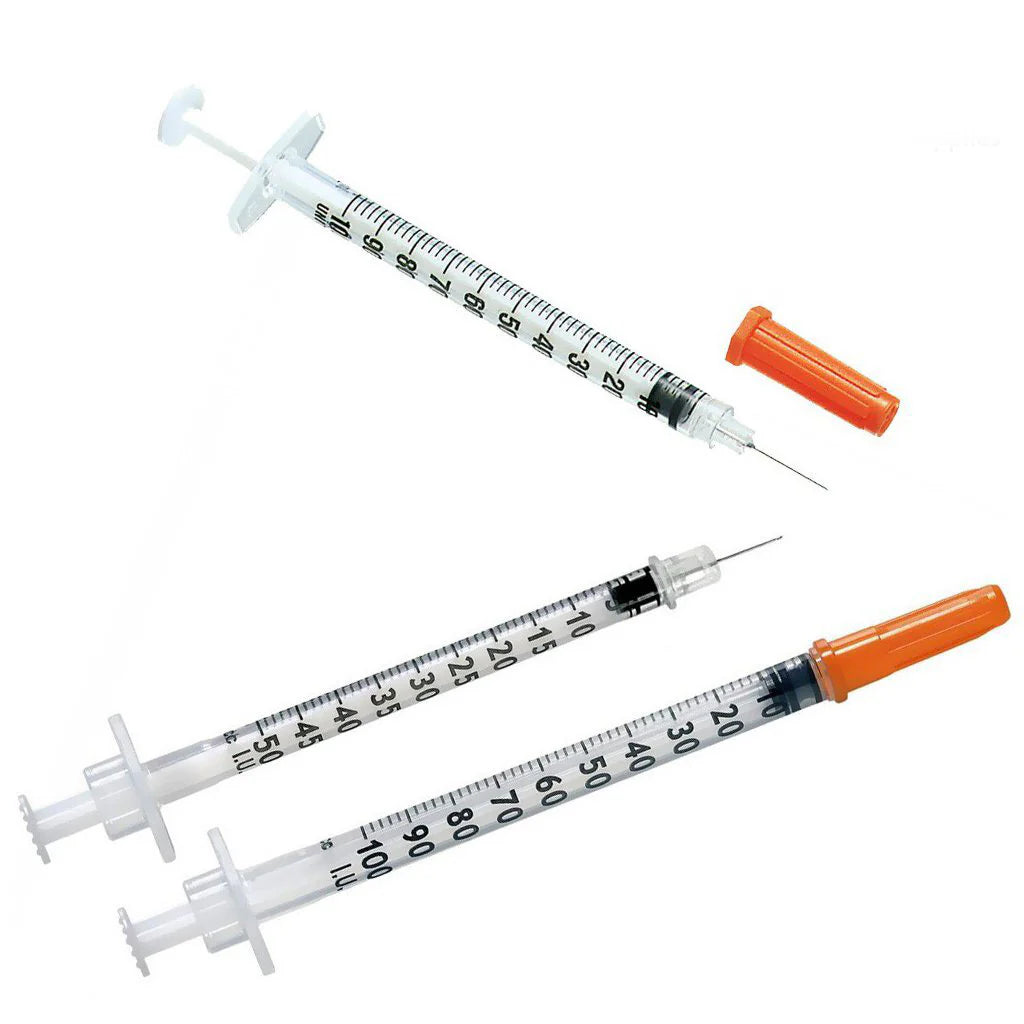 5 x Insulin Syringes 1mL 0.25mm (31G) x 6mm